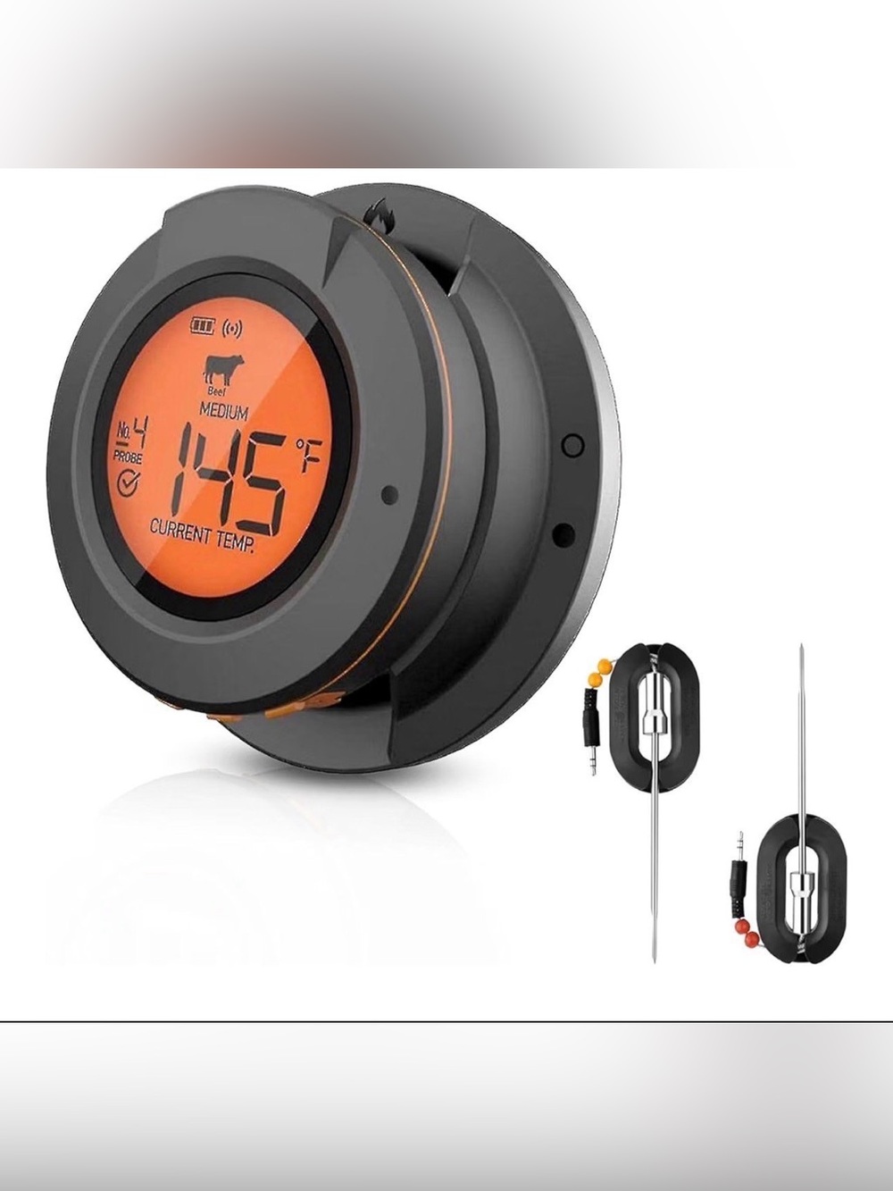 Bluetooth Digital Grill Thermometer, Smoker Thermometer with 2 Meat Probes
